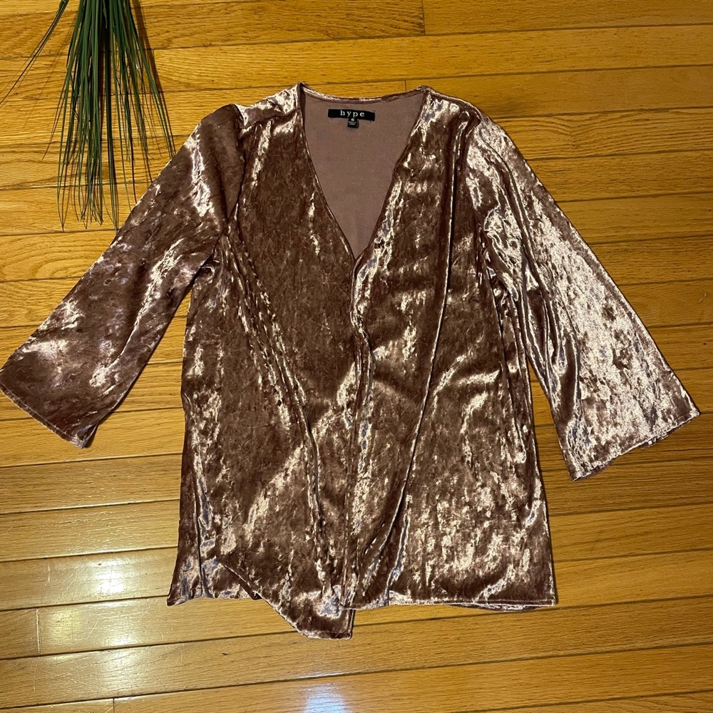 Velvet pink cardigan size S